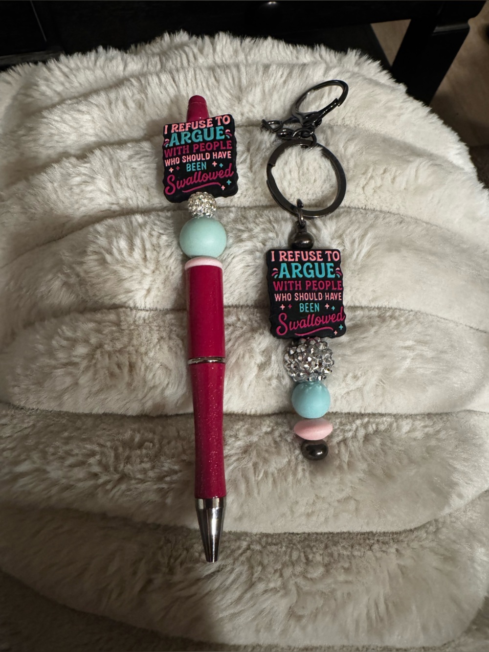 Humor Pen and Keychain Set